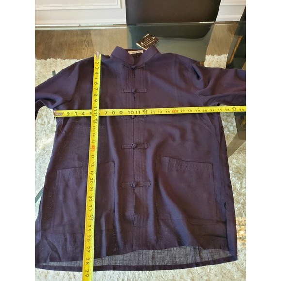 Reverb Women Blue Solid Polyester Long Sleeve Button Front Cardigan Size Medium - Picture 13 of 14